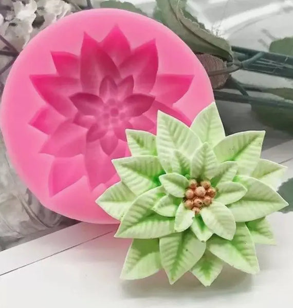 Flor Muérdago Navideña (Molde de silicona)