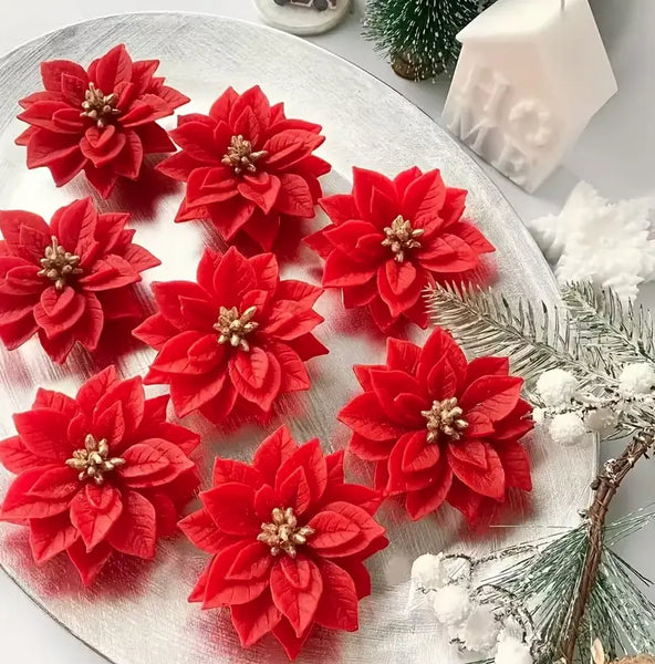 Flor Muérdago Navideña (Molde de silicona)