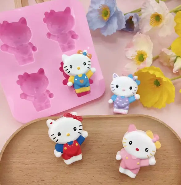 Hello Kitty x4 (Molde de silicona)