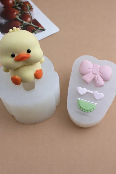 Pato con moños (Molde de silicona)