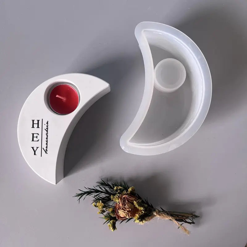 Porta vela Media Luna (Molde de silicona)