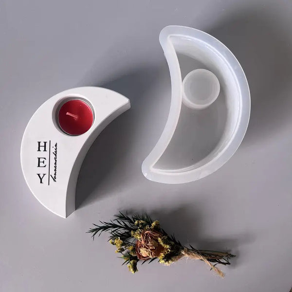 Porta vela Media Luna (Molde de silicona)
