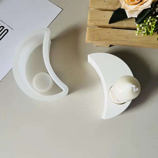 Porta vela Media Luna (Molde de silicona)