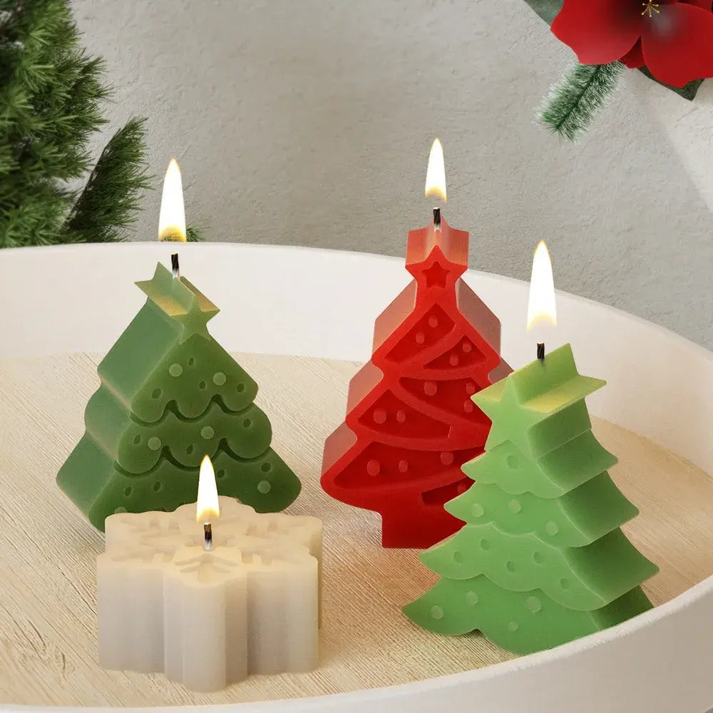 Árbol / Pino navideño decorado (Molde de silicona)