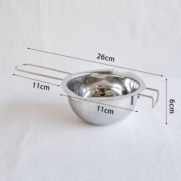 Olla de acero inoxidable para cera (insumo)