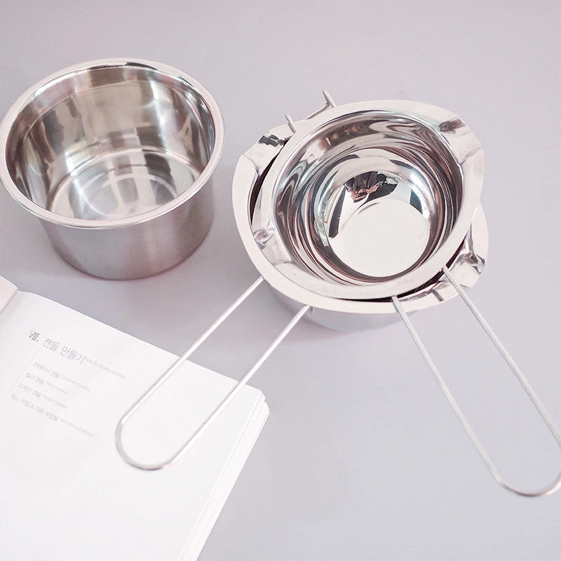 Olla de acero inoxidable para cera (insumo)