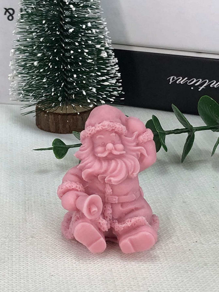 Vela Papá Noel Saludando Navidad  (Molde de silicona)