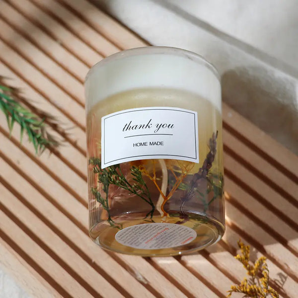 Frasco / vaso de vidrio circular para velas (150g de cera)