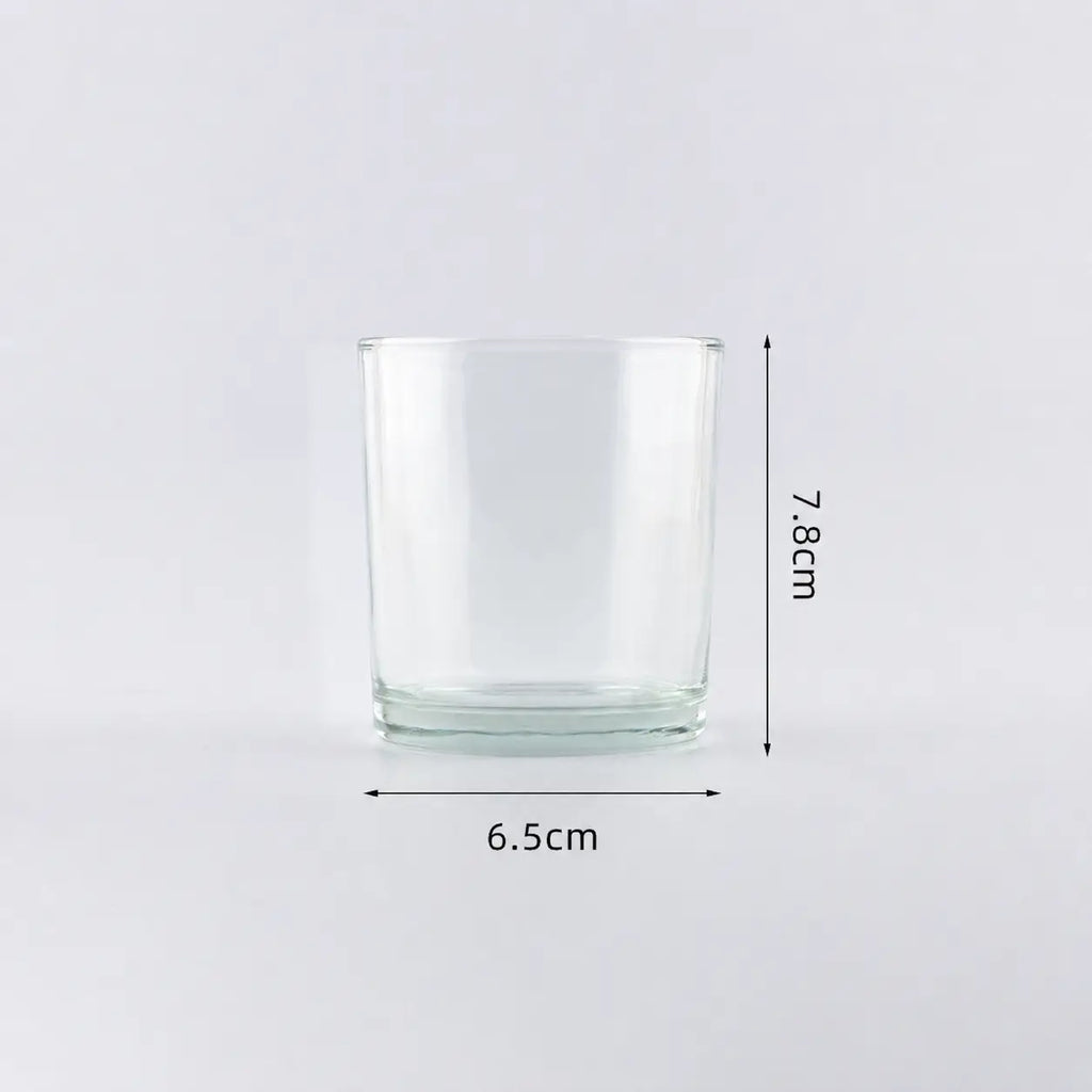 Frasco / vaso de vidrio circular para velas (150g de cera)