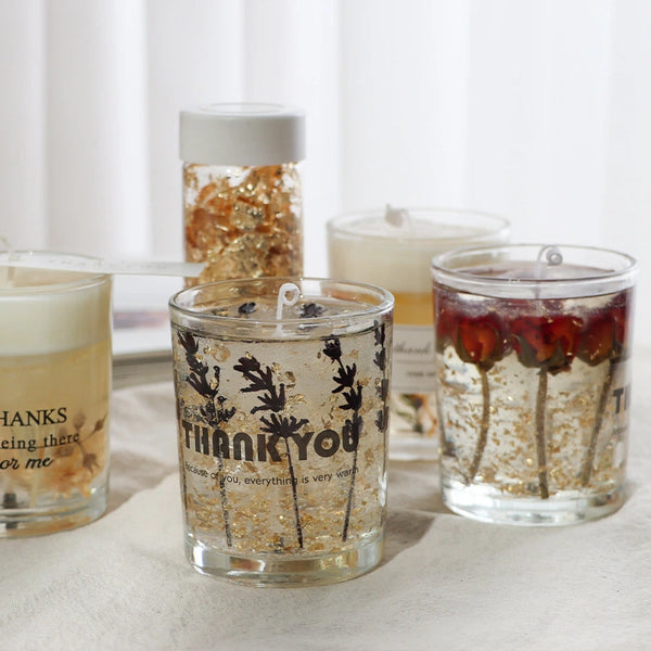 Frasco / vaso de vidrio circular para velas (150g de cera)