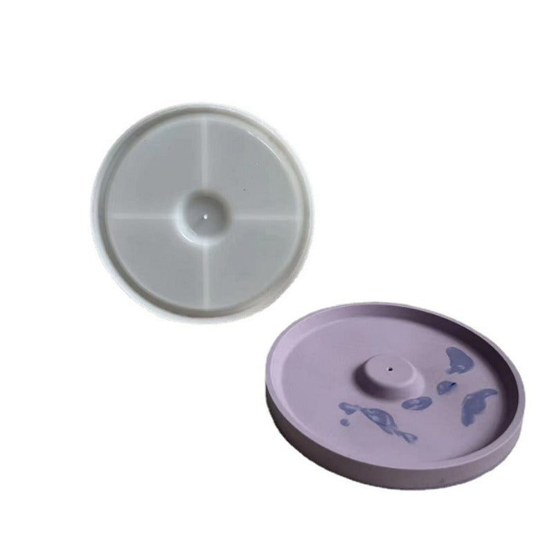 Bandeja porta incienso circular (molde de silicona)