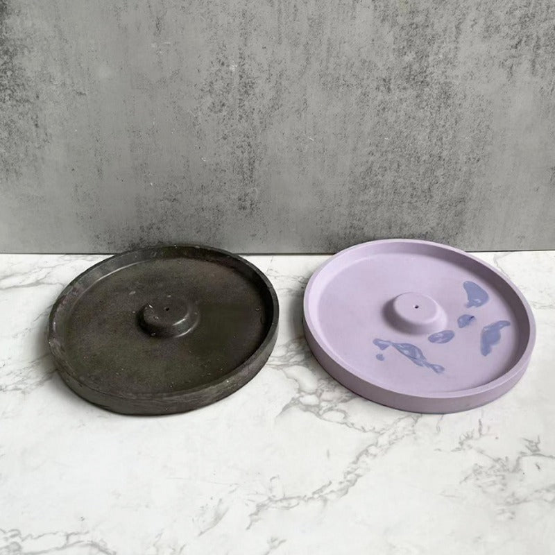 Bandeja porta incienso circular (molde de silicona)