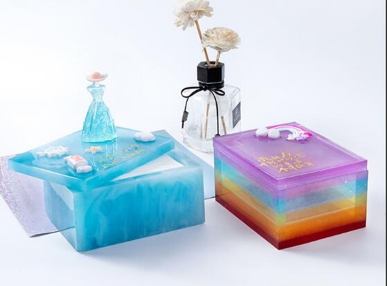 Caja cuadrada / alhajero (molde de silicona)