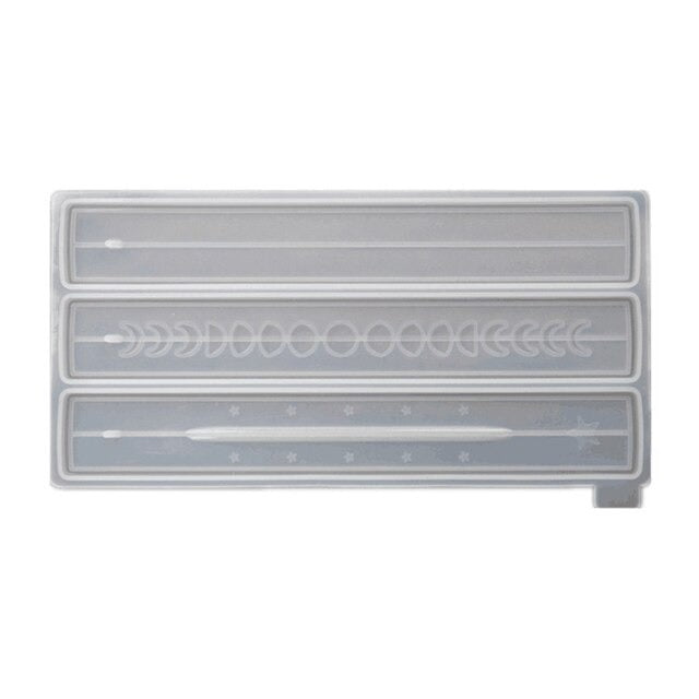 Porta incienso/marca libro rectangular astral x3 (molde de silicona)